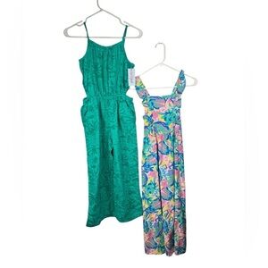NWT size L (10-12) Cat & Jack girls summer dress & One Piece Pant
